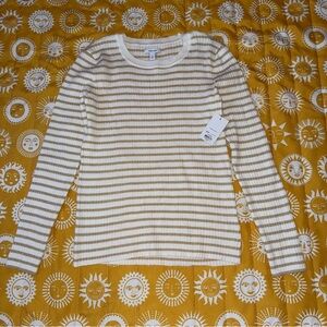 Nine West gold sparkle stripe long sleeve NWT